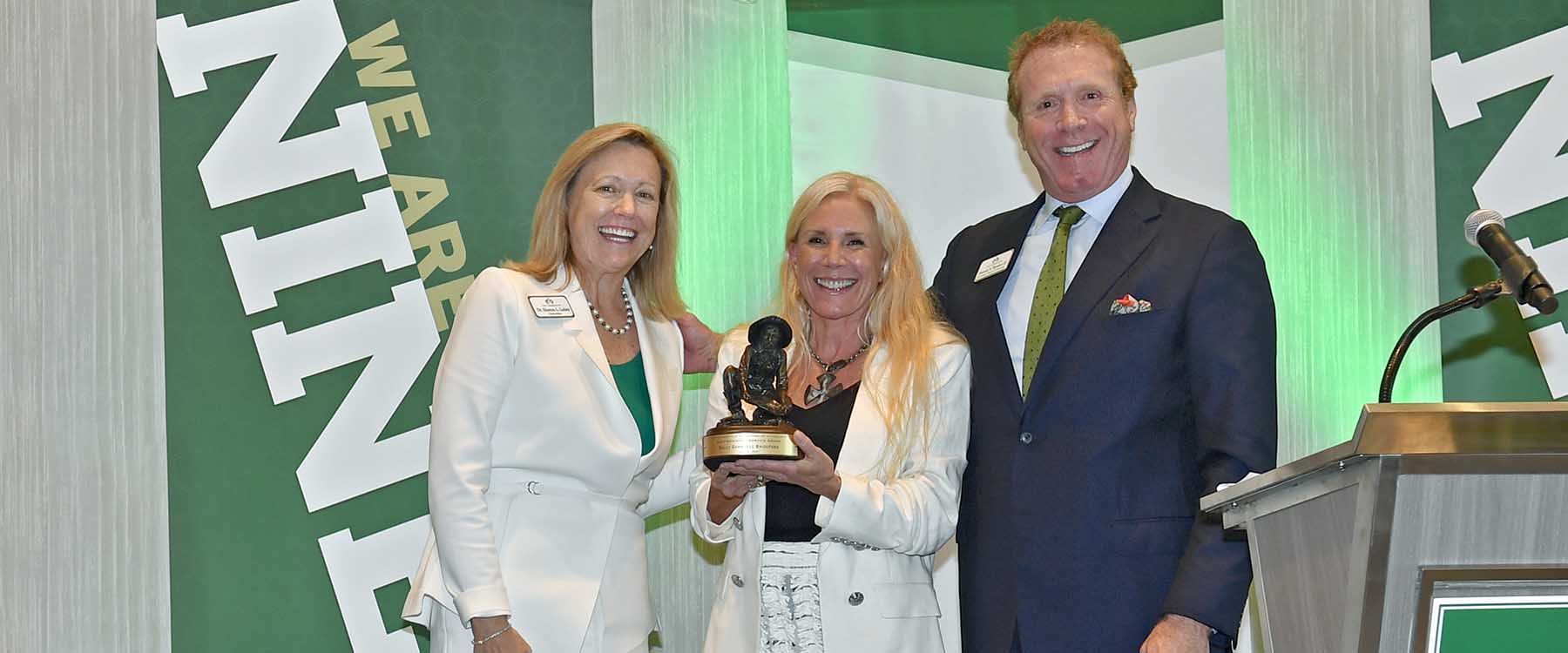 Sally Gambrell Bridgford, president of The Gambrell Foundation, is the 2021 recipient of the UNC Charlotte Distinguished Service Award.