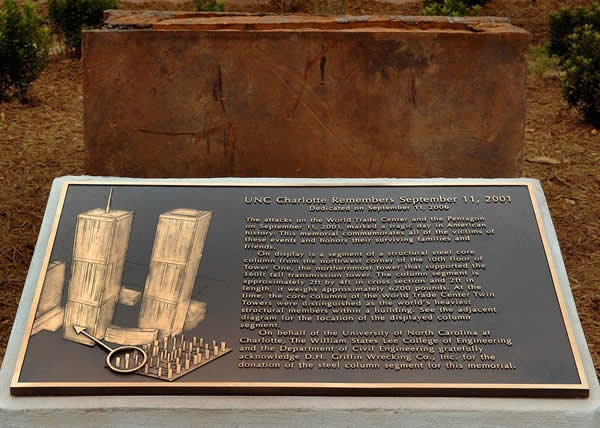 9/11 Memorial on UNC Charlotte campus