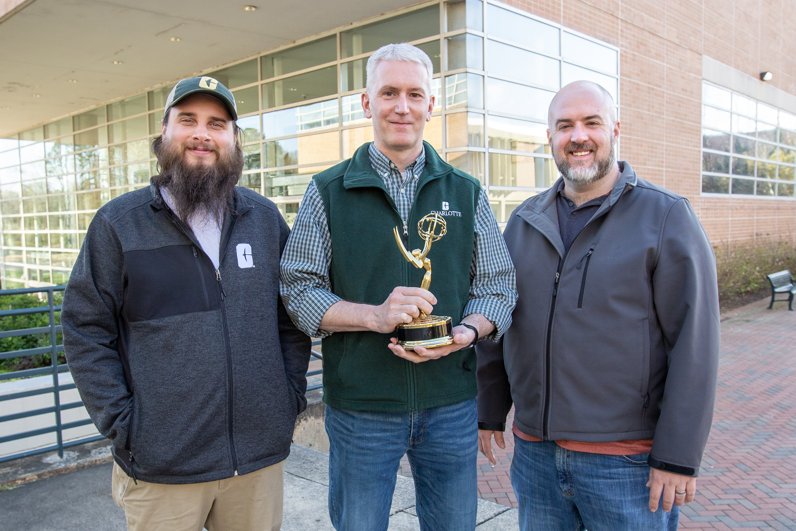 Harrison Hieb, Ryan Honeyman and James Angel win a Regional Emmy