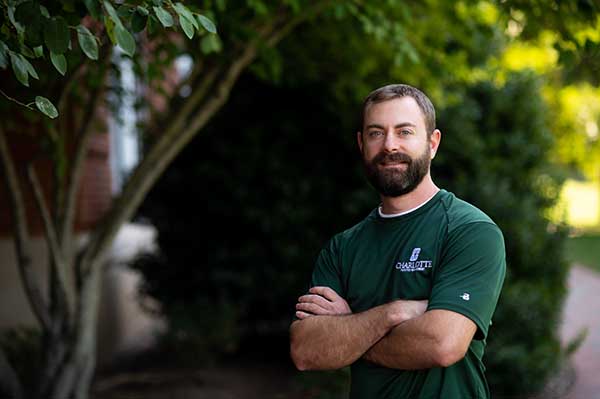 Campus arborist Brad Caudle oversees tree care