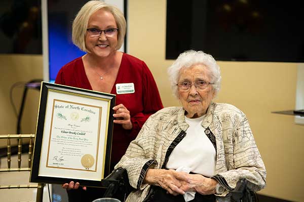 Elinor Caddell: A birthday centennial celebration capped with state’s highest honor