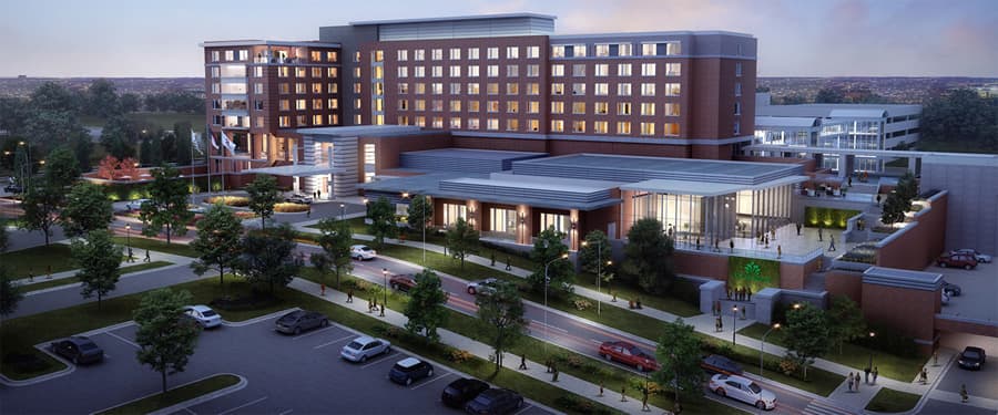 Rendering of planned conference center and hotel
