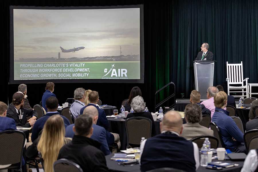 UNC Charlotte’s William States Lee College of Engineering, in conjunction with Charlotte Douglas International Airport, has established a one-of-a-kind partnership, the Charlotte Aviation Innovation and Research Institute, or Charlotte AIR. 