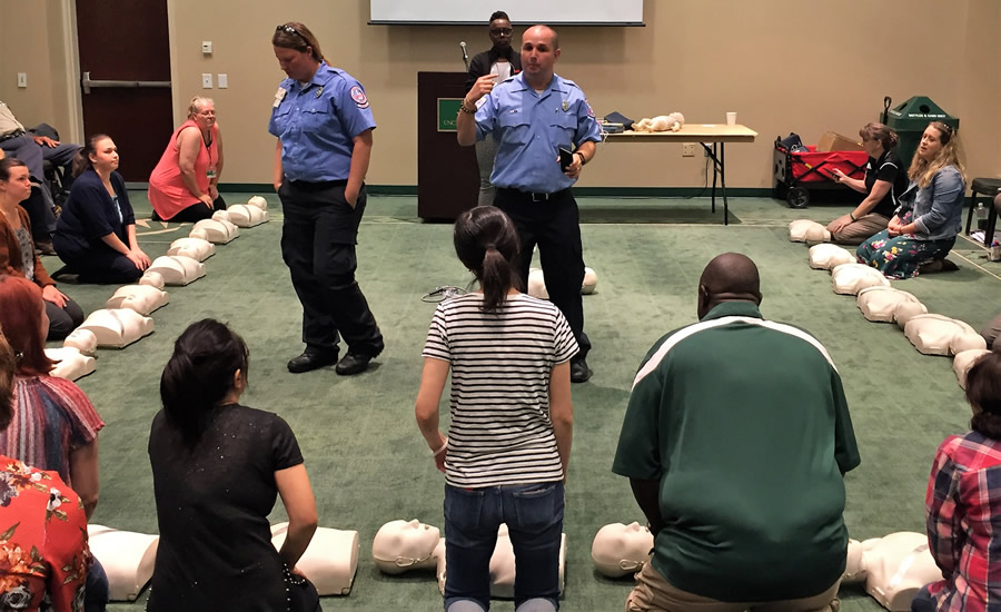 Mass CPR training