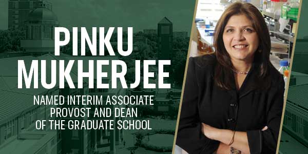 Pinku Mukherjee named interim associate provost and dean of the Graduate School
