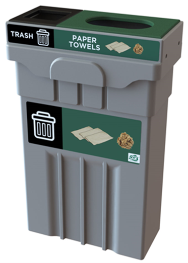 Paper towel composting bin