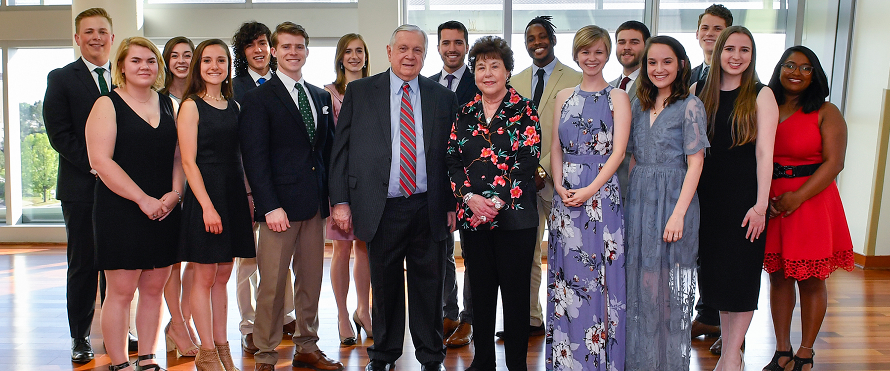 Leon and Sandra Levine (middle) with Levine Scholars
