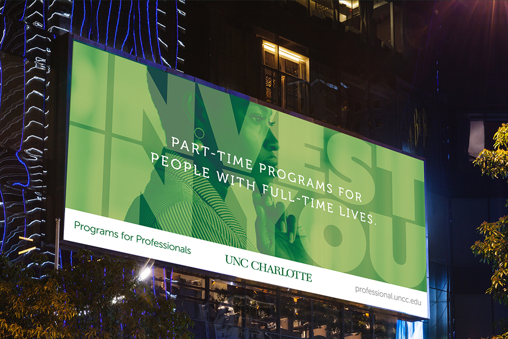UNC Charlotte launches a new creative campaign for professional programs