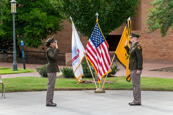 Five ROTC cadets commissioned as second lieutenants