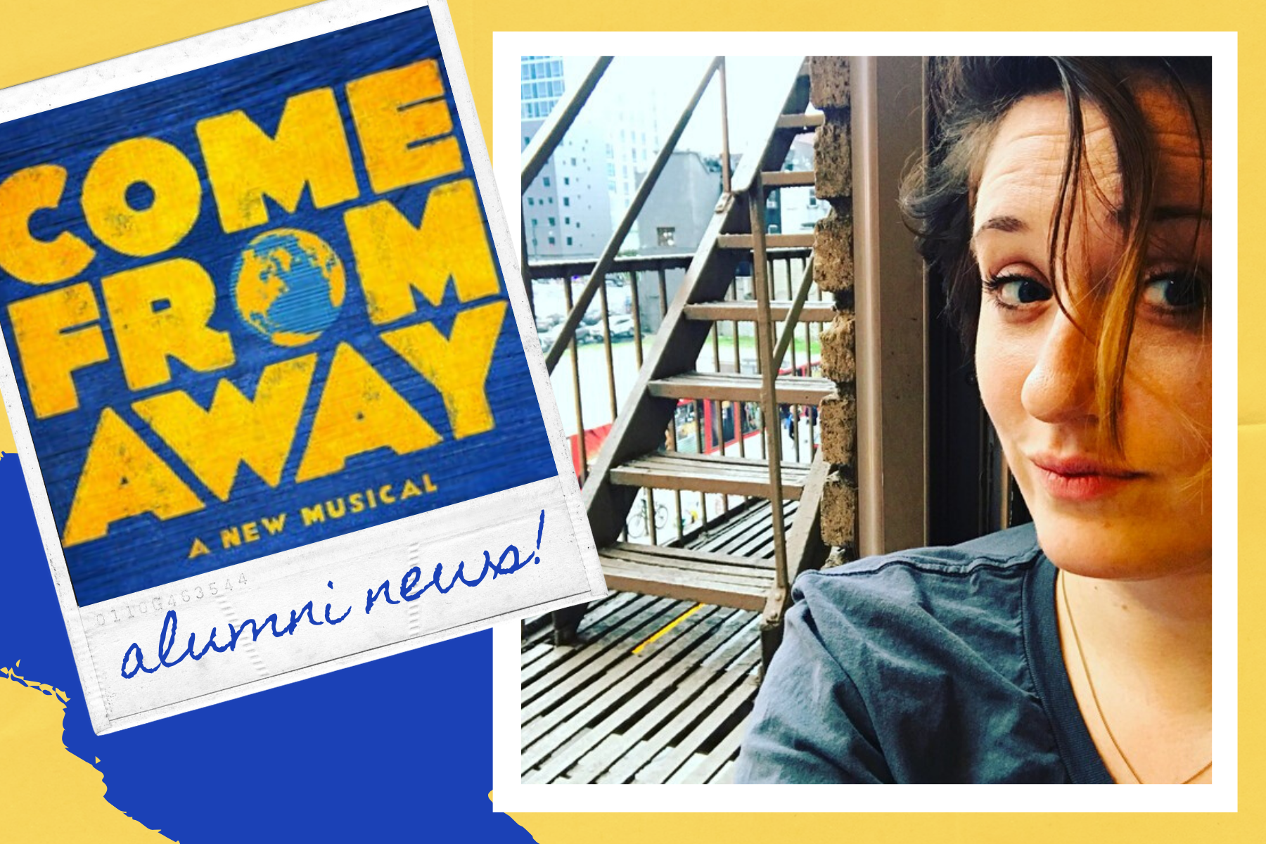 Allie Dillard ’08 worked on "Come From Away" as a backstage dresser