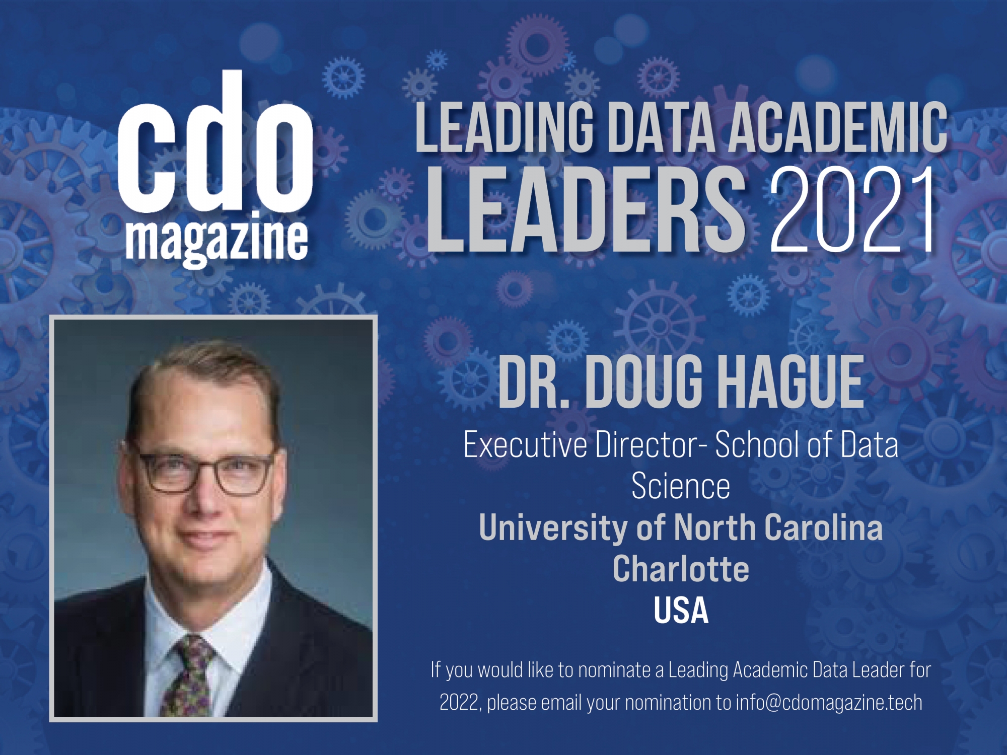 Doug Hague named to 2021 Leading Academic Data Leaders list