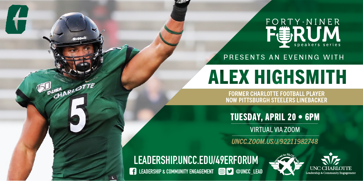 The Forty-Niner Forum Speakers Series presents: An Evening with Alex Highsmith