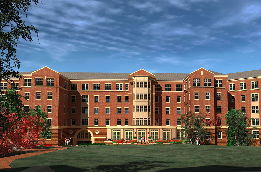 Moore Hall front rendering