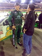 Student Matt Tifft secures a top 10 finish in his NASCAR XFINITY debut--  in a UNC Charlotte-branded car.