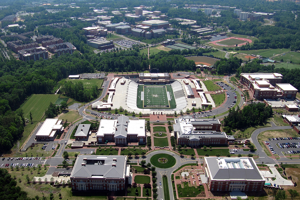 Aerial view of UNC Charlotte