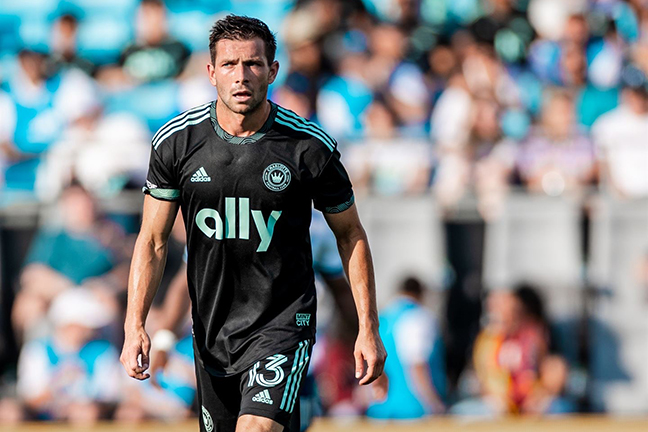 Bronico on the field for Charlotte FC