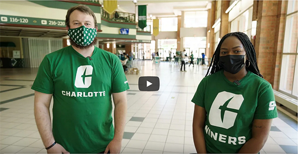 Tahlieah Sampson, student body president 2020-21, and Dick Beekman, student body president 2021-22, discuss their decision to get the COVID-19 vaccine and encourage UNC Charlotte students to get the vaccine, too.