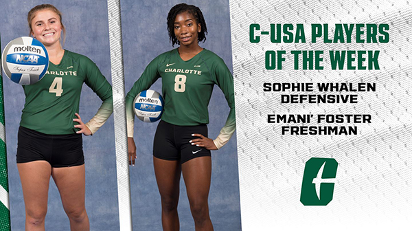 Volleyball's Whalen and Foster earn C-USA Player of the Week honors