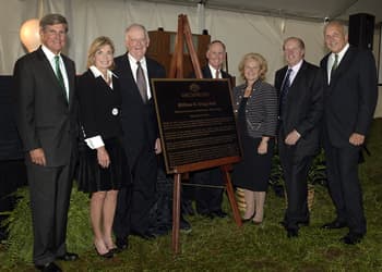 Duke Energy and UNC Charlotte leaders officially dedicate Duke Centennial and Grigg Halls.