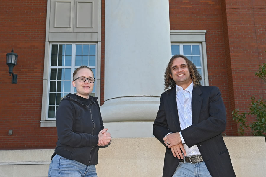 Josephine Leugers and Research Assistant Professor Robert Reid 