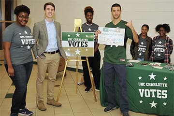 UNC Charlotte students voting