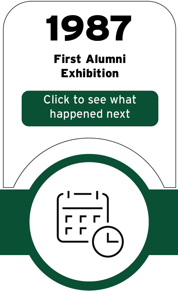 1987 First Alumni Exhibition. Click to see what happened next.
