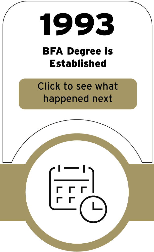 1993 BFA Degree is Established. Click to see what happened next.