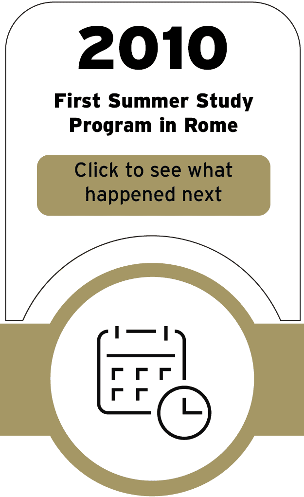 2010 First Summer Study Program in Rome. Click to see what happened next.