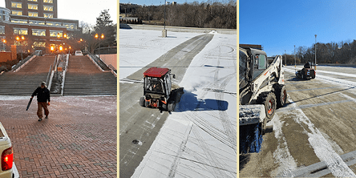 Snow removal on campus