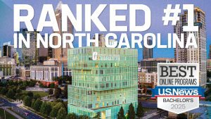 Graphic: UNC Charlotte Ranked No. 1 in North Carolina for Best Online Programs