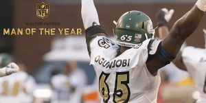UNC Charlotte alumnus Larry Ogunjobi is up for a prestigious NFL award