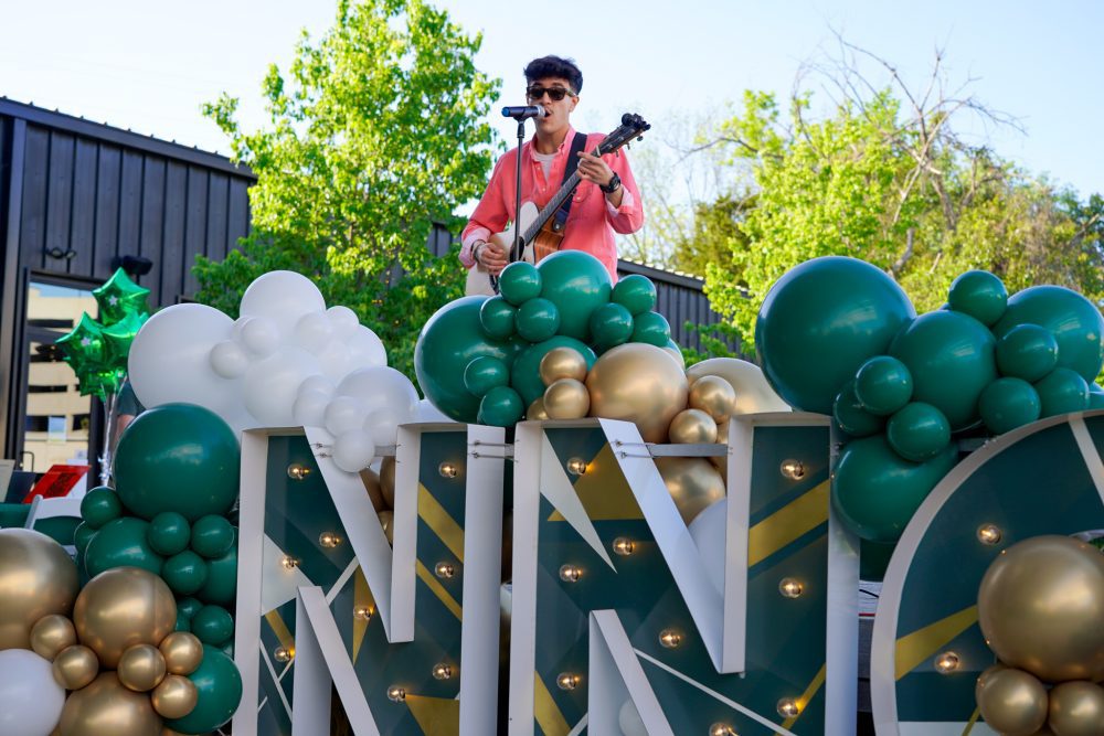 Musical performance at Niner Nation Gives event