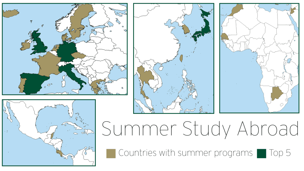 Summer Study Abroad Map