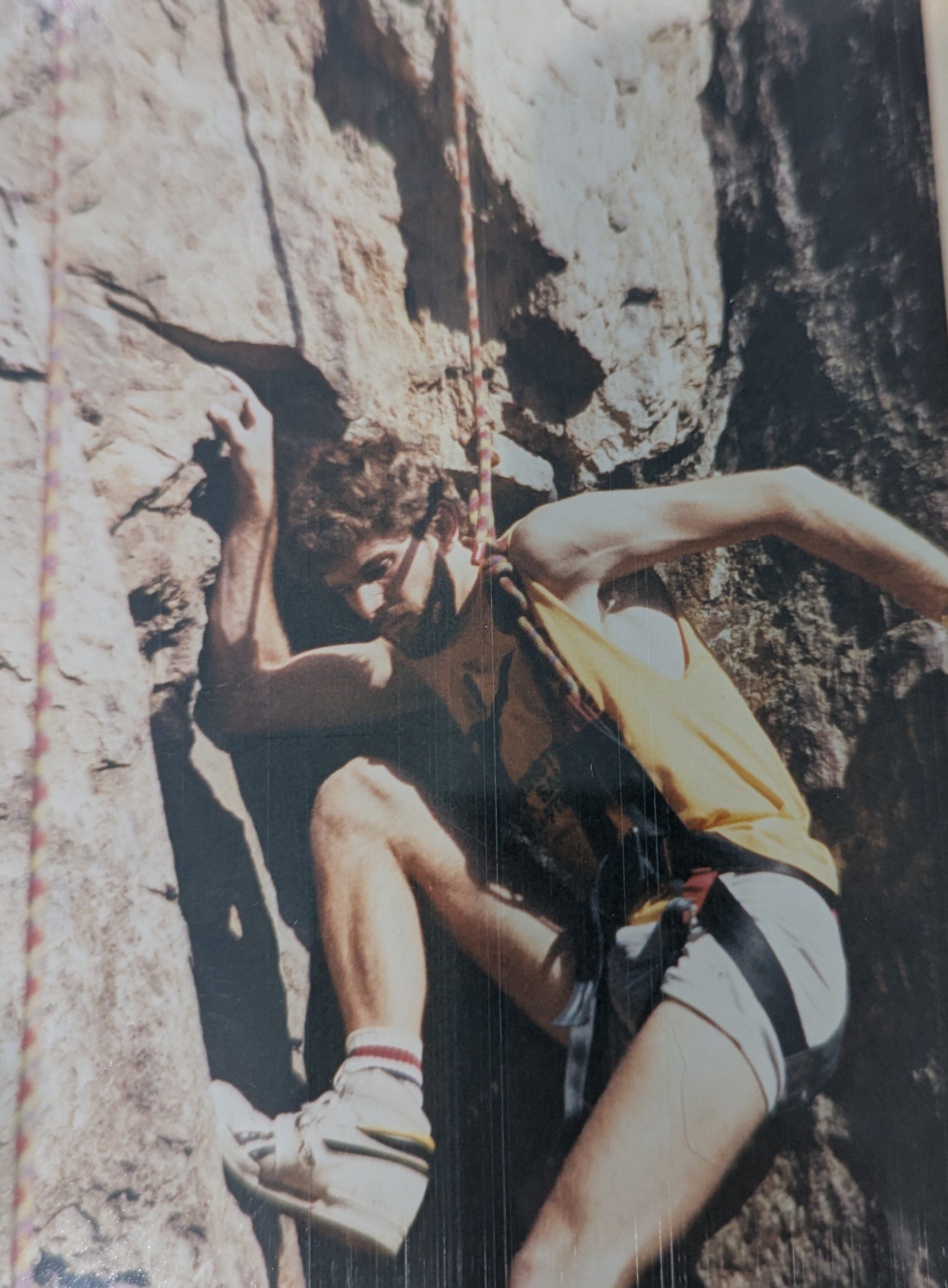 RockClimbing Paul Riefenberg rock climbing as a part of an outdoor VENTURE program at UNC Charlotte.