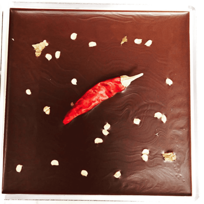 chili chocolate Chocolate bar with chili pepper