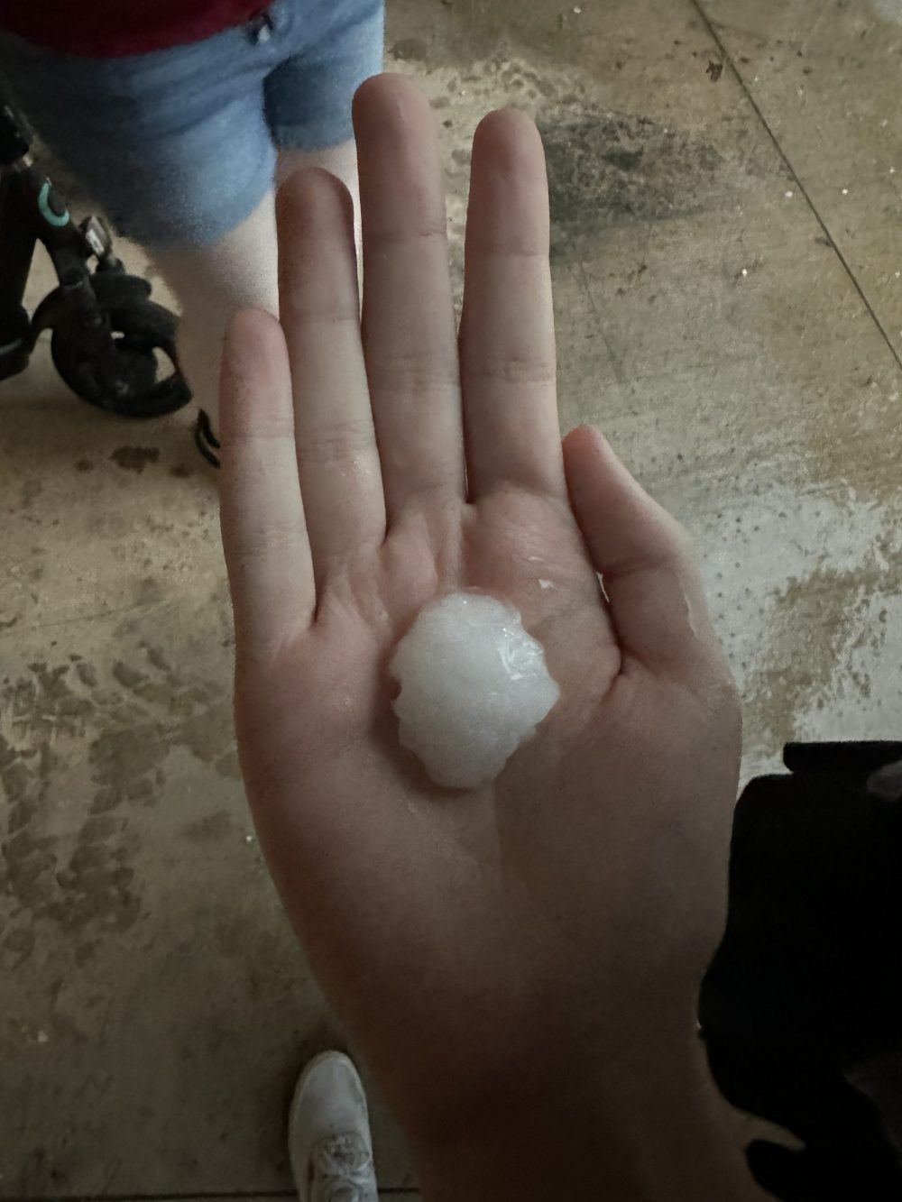 Photo of large hail ball
