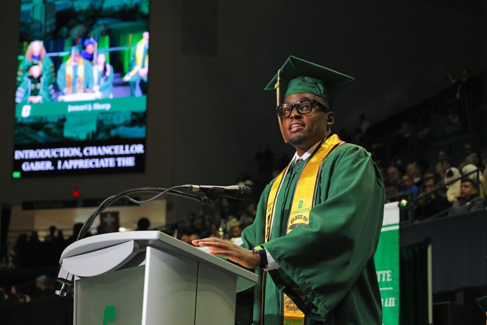 Jamari Sharp addresses the Class of 2025