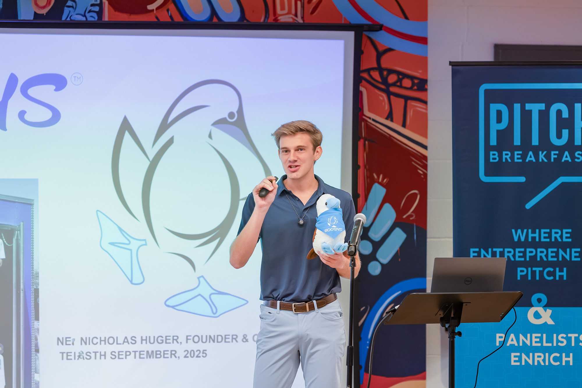 Nicholas Hugger at a conference