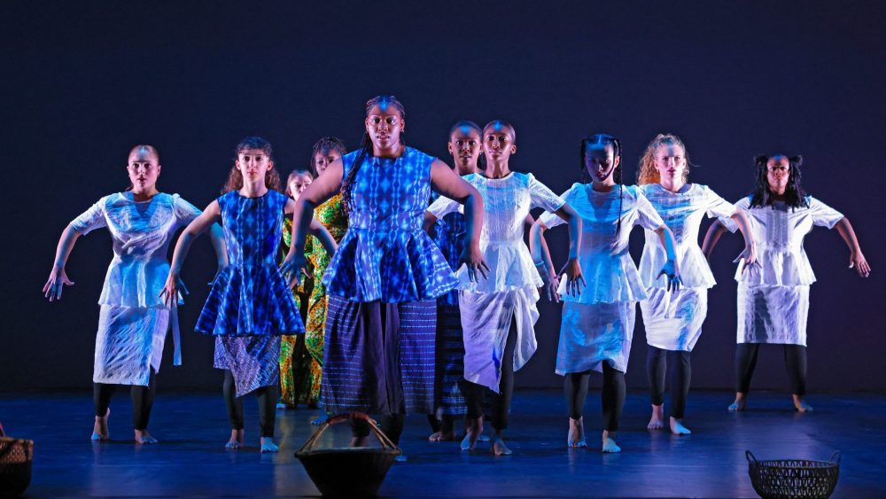 Charlotte dancers perform on stage at Fall Dance Concert