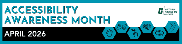 Accessibility Awareness Month graphic