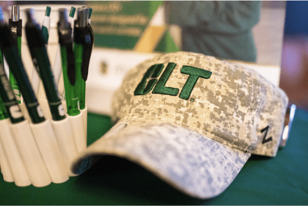 UNC Charlotte Hat on a table