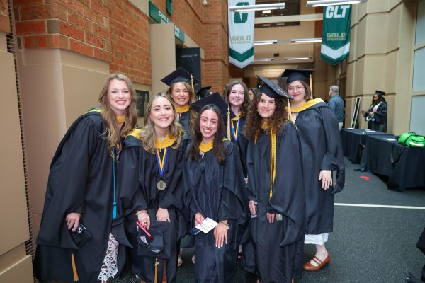 Graduate students in cap and gown