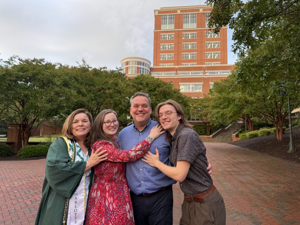 Shannon, Madison, Brendon and Kenny White at Shannon's graduation
