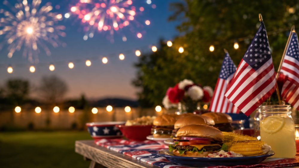 Fourth of July barbecue table