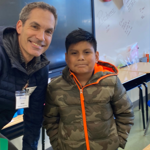Luke Reinke pictured with his student. Courtesy of Heart Math Tutoring.