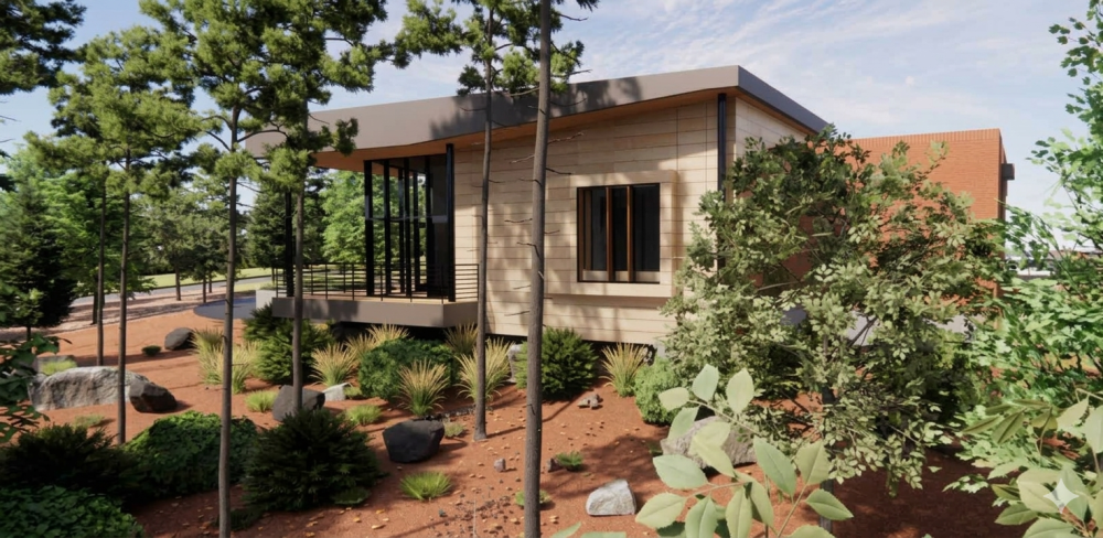 Rendering of the Loy Witherspoon Center for Meditation
