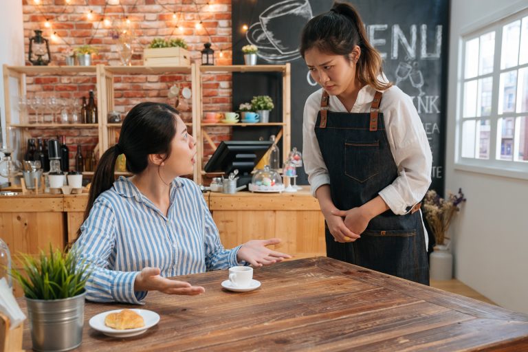 Stock photo of a customer service interaction