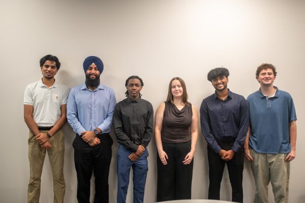 Ayush Patel, Japjot Singh, Jaylen Carroll, Rachel Bland, Vasista Vegesana and Cayman Powell - the inagural cohort of Charlotte Student AI Fellows