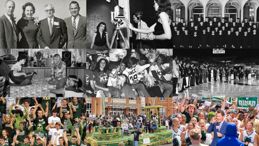 Photo collage throughout the decades