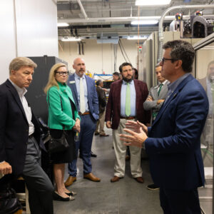 House Armed Services Committee Chairman Mike Rogers tours EPIC with University leaders